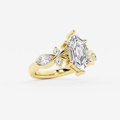 Laura Dutch Marquise Diamond Engagement Ring with Mixed Accents