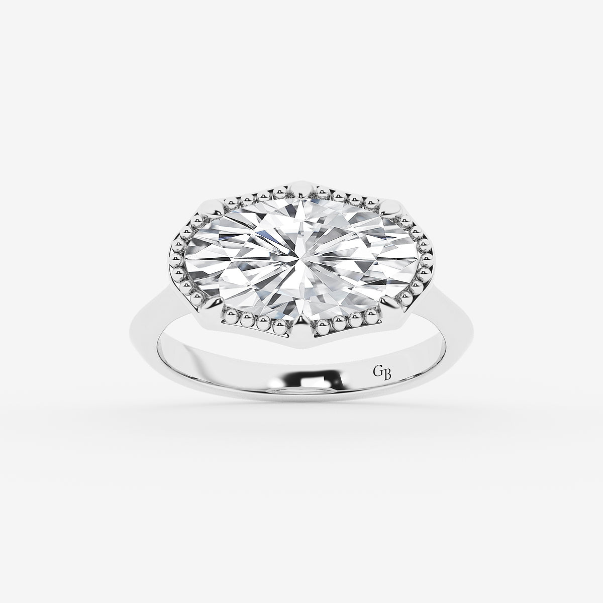 Laila Moval Diamond Vintage Solitaire Engagement Ring in 14K White Gold - 2 CTW