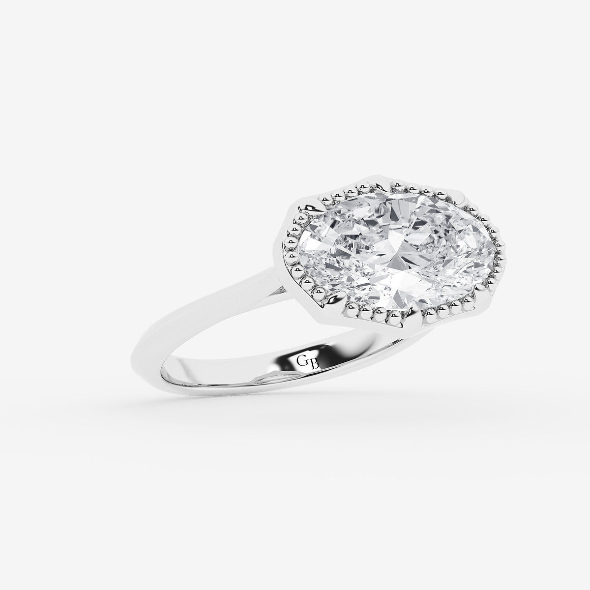 Laila Moval Diamond Vintage Solitaire Engagement Ring in 14K White Gold - 2 CTW