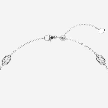 1 3/4 ctw Emerald Lab Grown Diamond Anklet    Platinum, DE, VS1