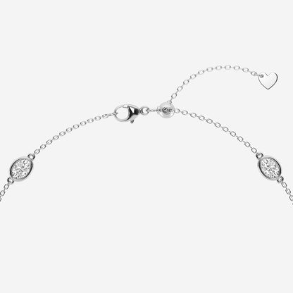1 3/4 ctw Oval Lab Grown Diamond Anklet    Platinum, DE, VS1