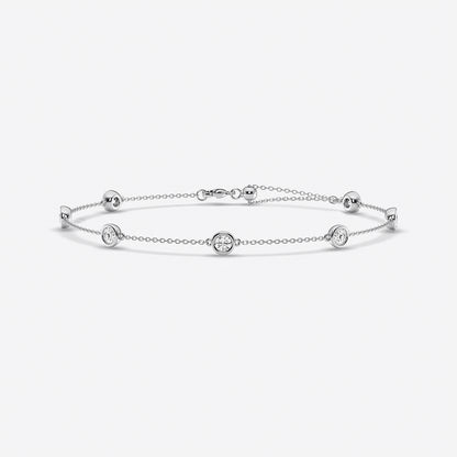1 3/4 ctw Round Lab Grown Diamond Anklet    Platinum, DE, VS1