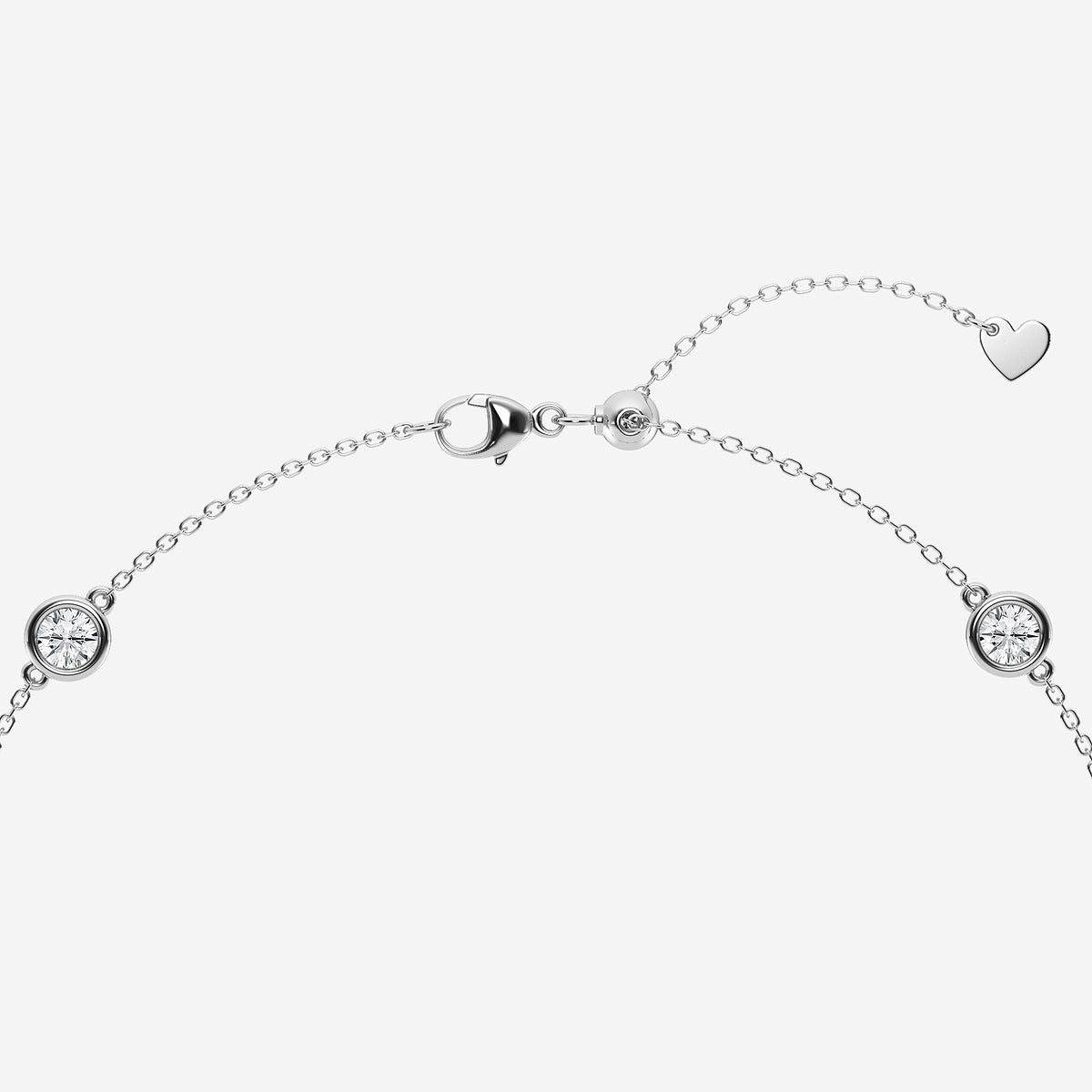 1 3/4 ctw Round Lab Grown Diamond Anklet    Platinum, DE, VS1