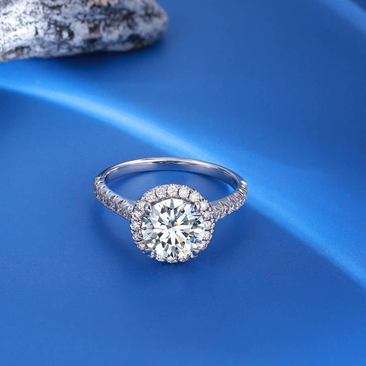 Classic Round Radiance Pavé Halo Ring