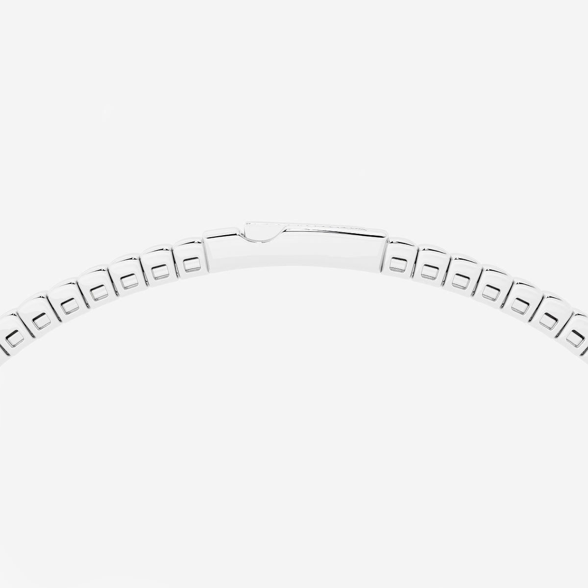 3/4 ctw Round Lab Grown Diamond Flex Bangle Bracelet - 7 Inches    14K White Gold, DE, VS1