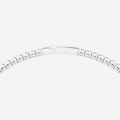 3/4 ctw Round Lab Grown Diamond Flex Bangle Bracelet - 7 Inches    14K White Gold, DE, VS1