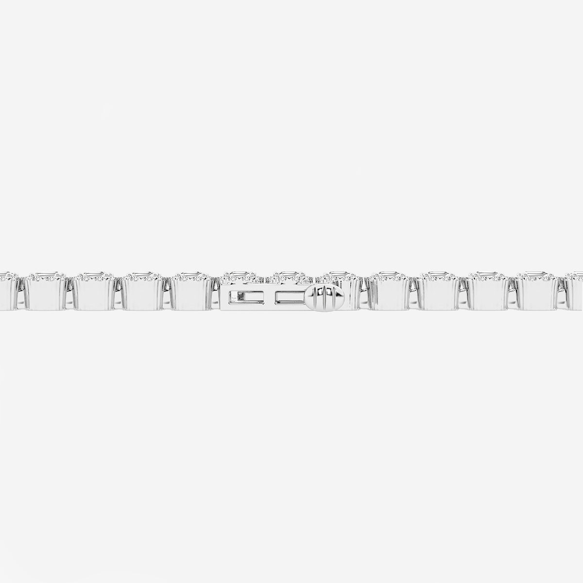 7 1/5 ctw Emerald Lab Grown Diamond Halo Bracelet - 7 Inches    Platinum, DE, VS1