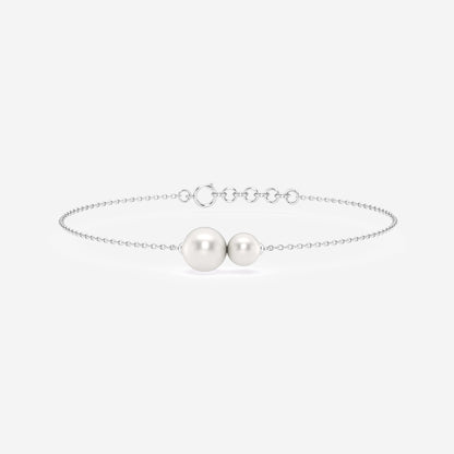 Double Cultured Freshwater Pearl Floating Bracelet