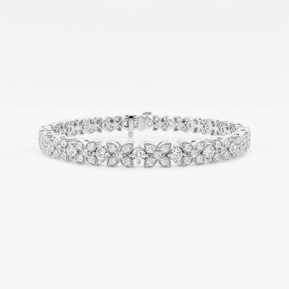 4 ctw Round Lab Grown Diamond X+O Bracelet - 7 Inches    Platinum, DE, VS1