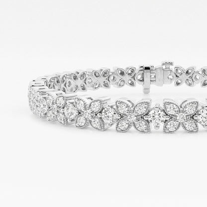 4 ctw Round Lab Grown Diamond X+O Bracelet - 7 Inches    Platinum, DE, VS1