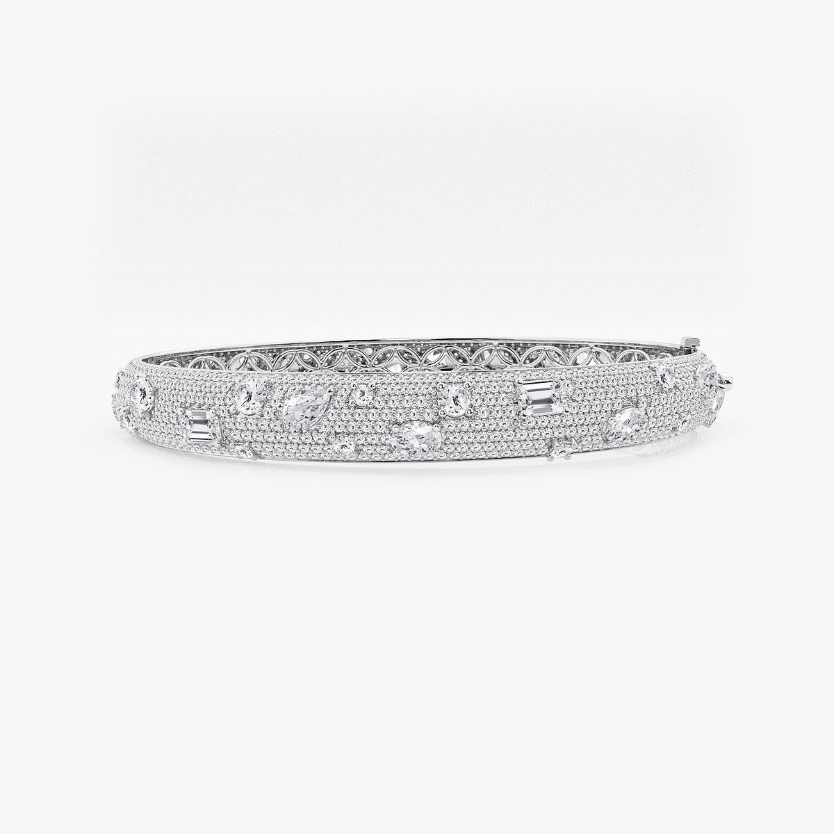 Multi-Shape Lab Grown Diamond Scatter Bangle