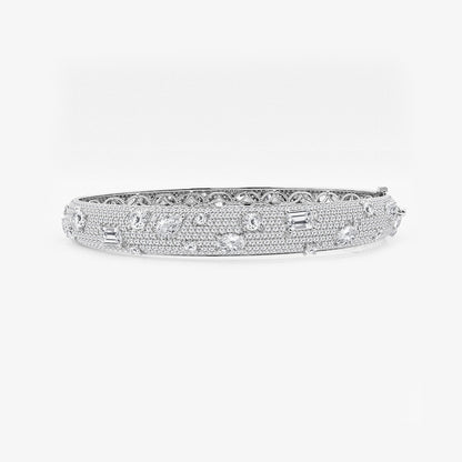 Multi-Shape Lab Grown Diamond Scatter Bangle