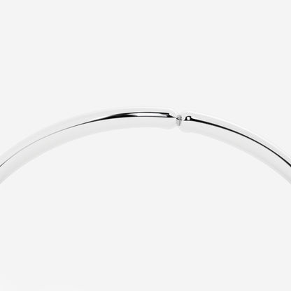 näas Eärth 1/2 ctw Round Lab Grown Diamond Wavy Bangle Bracelet - 7 Inches    14K White Gold, DE, VS1