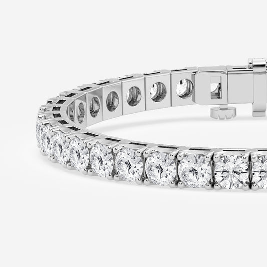 15 ctw Round Lab Grown Diamond Four-Prong Tennis Bracelet - 7.0 Inches    Platinum, DE, VS1