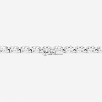 10 ctw Oval Lab Grown Diamond East-West Tennis Bracelet - 8 Inches    Platinum, DE, VS1