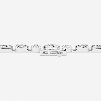 8 2/3 ctw Multi-Shape Lab Grown Diamond Alternating Bracelet 8 Inches    Platinum, DE, VS1
