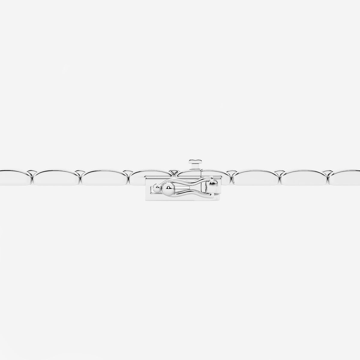 1 ctw Round Lab Grown Diamond Paper Clip Bracelet - 7 Inches    14K White Gold, DE, VS1