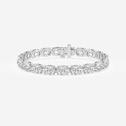25 ctw Oval Lab Grown Diamond East -West Tennis Bracelet - 7 Inches    Platinum, E, VS1