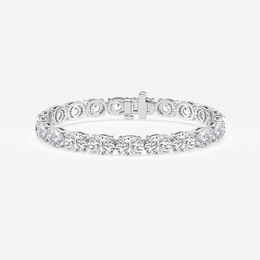 25 ctw Oval Lab Grown Diamond East -West Tennis Bracelet - 7 Inches    Platinum, E, VS1