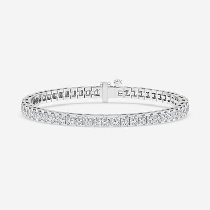12 ctw Princess Lab Grown Diamond Tennis Bracelet - 8 Inches    Platinum, DE, VS1