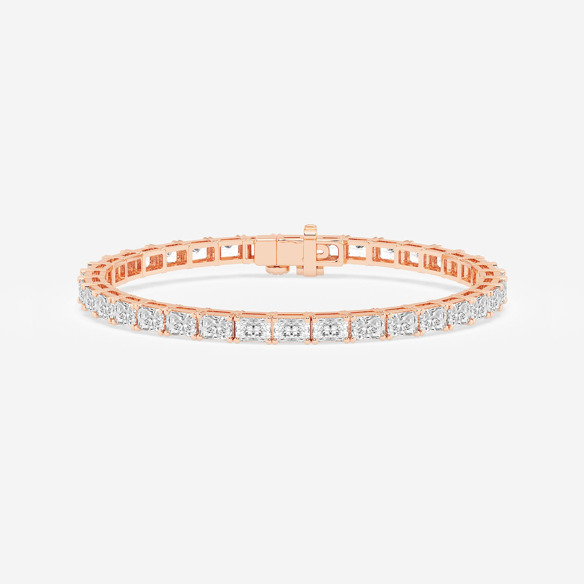 Radiant Cut Lab Grown Diamond East-West Tennis Bracelet