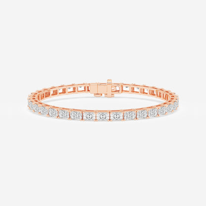 Radiant Cut Lab Grown Diamond East-West Tennis Bracelet