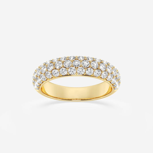Salsa Round Lab Grown Diamond Domed Band