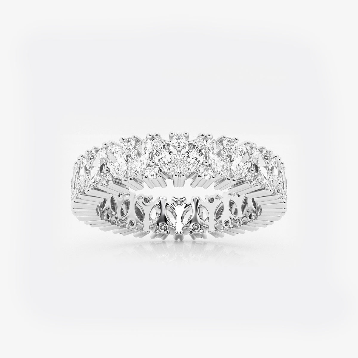 Honor 2 1/2 ctw Marquise and Round Lab Grown Diamond Alternating Eternity Band