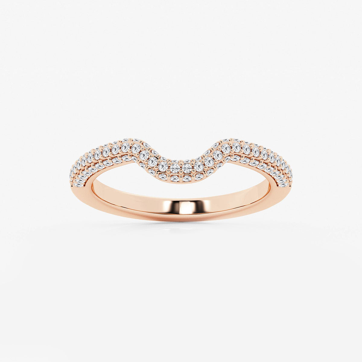 Roselyn 2/5 ctw Round Lab Grown Diamond Prong Set Wedding Band
