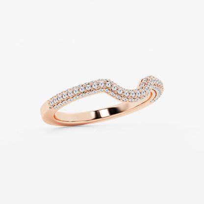 Roselyn 2/5 ctw Round Lab Grown Diamond Prong Set Wedding Band