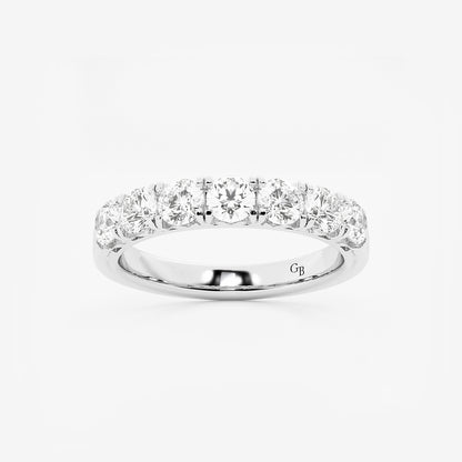 Lorelei 1 ctw Round Lab Grown Diamond Seven-Stone Anniversary Band    14K White Gold, DE, VS1