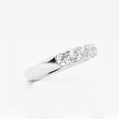 Lorelei 1 ctw Round Lab Grown Diamond Seven-Stone Anniversary Band    14K White Gold, DE, VS1