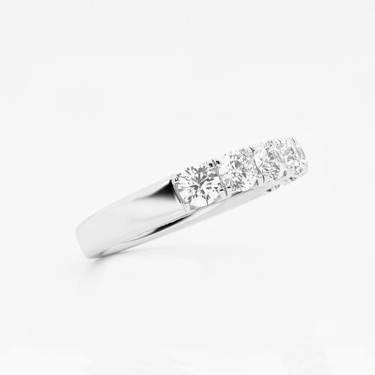 Lorelei 1 ctw Round Lab Grown Diamond Seven-Stone Anniversary Band    14K White Gold, DE, VS1