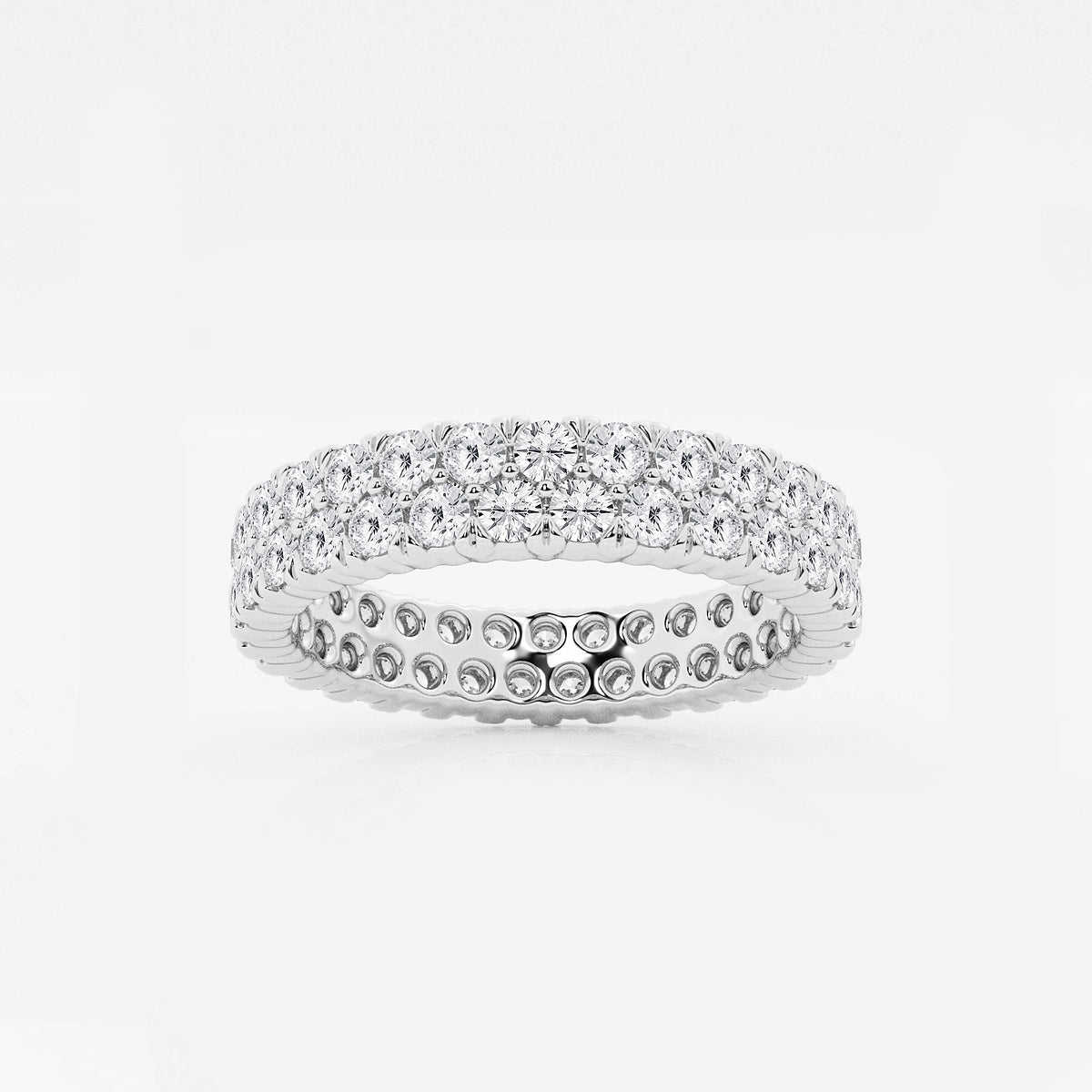 Evie Round Lab Grown Diamond Double Row Eternity Band