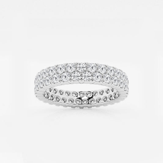 Evie Round Lab Grown Diamond Double Row Eternity Band