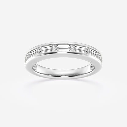 Lana 1 ctw Baguette Lab Grown Diamond Seven Stone Anniversary Band    Platinum, DE, VS1