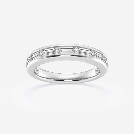 Lana 1 ctw Baguette Lab Grown Diamond Seven Stone Anniversary Band    Platinum, DE, VS1
