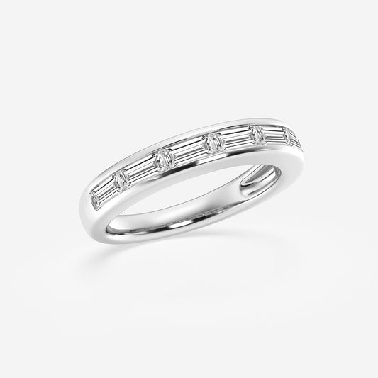 Lana 1 ctw Baguette Lab Grown Diamond Seven Stone Anniversary Band    Platinum, DE, VS1