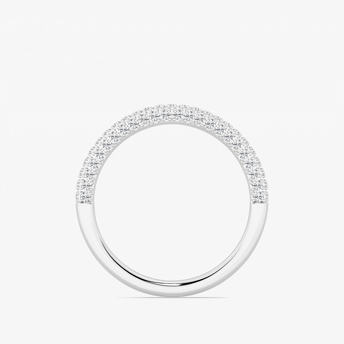 Kate 2/5 ctw Round Lab Grown Diamond Prong Set Contour Wedding Band