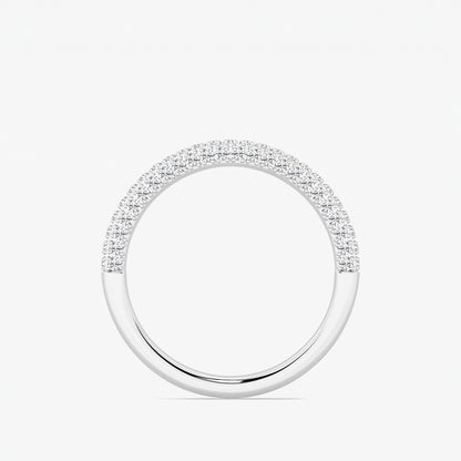 Kate 2/5 ctw Round Lab Grown Diamond Prong Set Contour Wedding Band