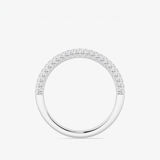 Kate 2/5 ctw Round Lab Grown Diamond Prong Set Contour Wedding Band