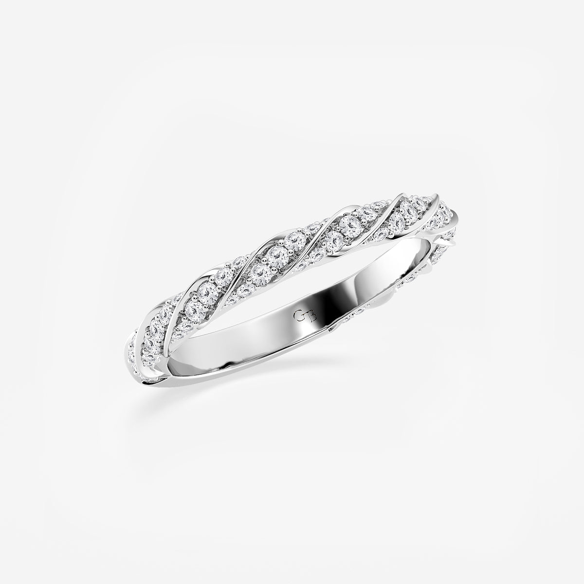 Jane 1/2 ctw Round Lab Grown Diamond Prong Set Wedding Band    14K White Gold, DE, VS1