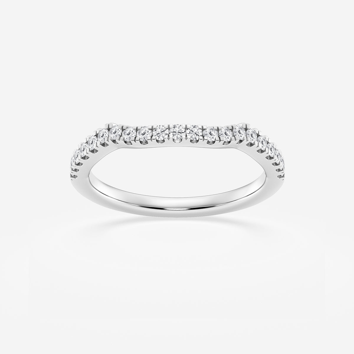 Utopia 1/4 ctw Round Lab Grown Diamond Micro Pave Wedding Band    Platinum, DE, VS1