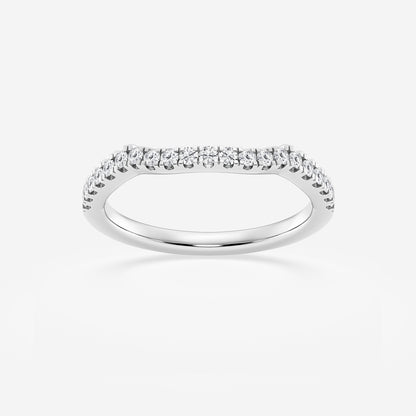 Utopia 1/4 ctw Round Lab Grown Diamond Micro Pave Wedding Band    Platinum, DE, VS1
