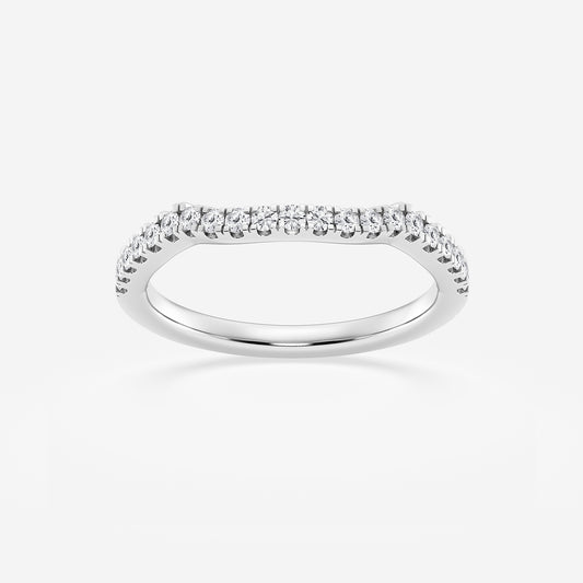 Utopia 1/4 ctw Round Lab Grown Diamond Micro Pave Wedding Band    Platinum, DE, VS1