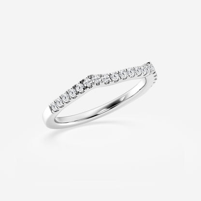 Utopia 1/4 ctw Round Lab Grown Diamond Micro Pave Wedding Band    Platinum, DE, VS1