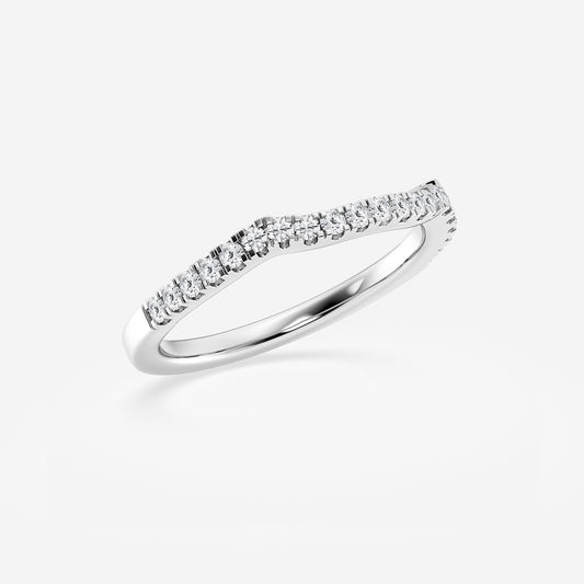 Utopia 1/4 ctw Round Lab Grown Diamond Micro Pave Wedding Band    Platinum, DE, VS1