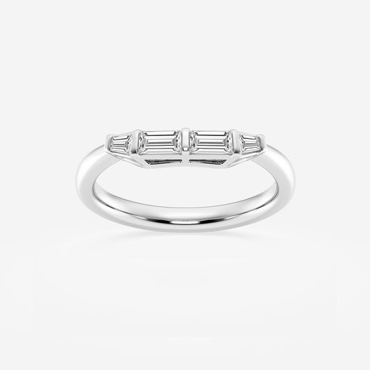 Maisie 1/3 ctw Tapered Baguette Lab Grown Diamond Wedding Band    Platinum, DE, VS1