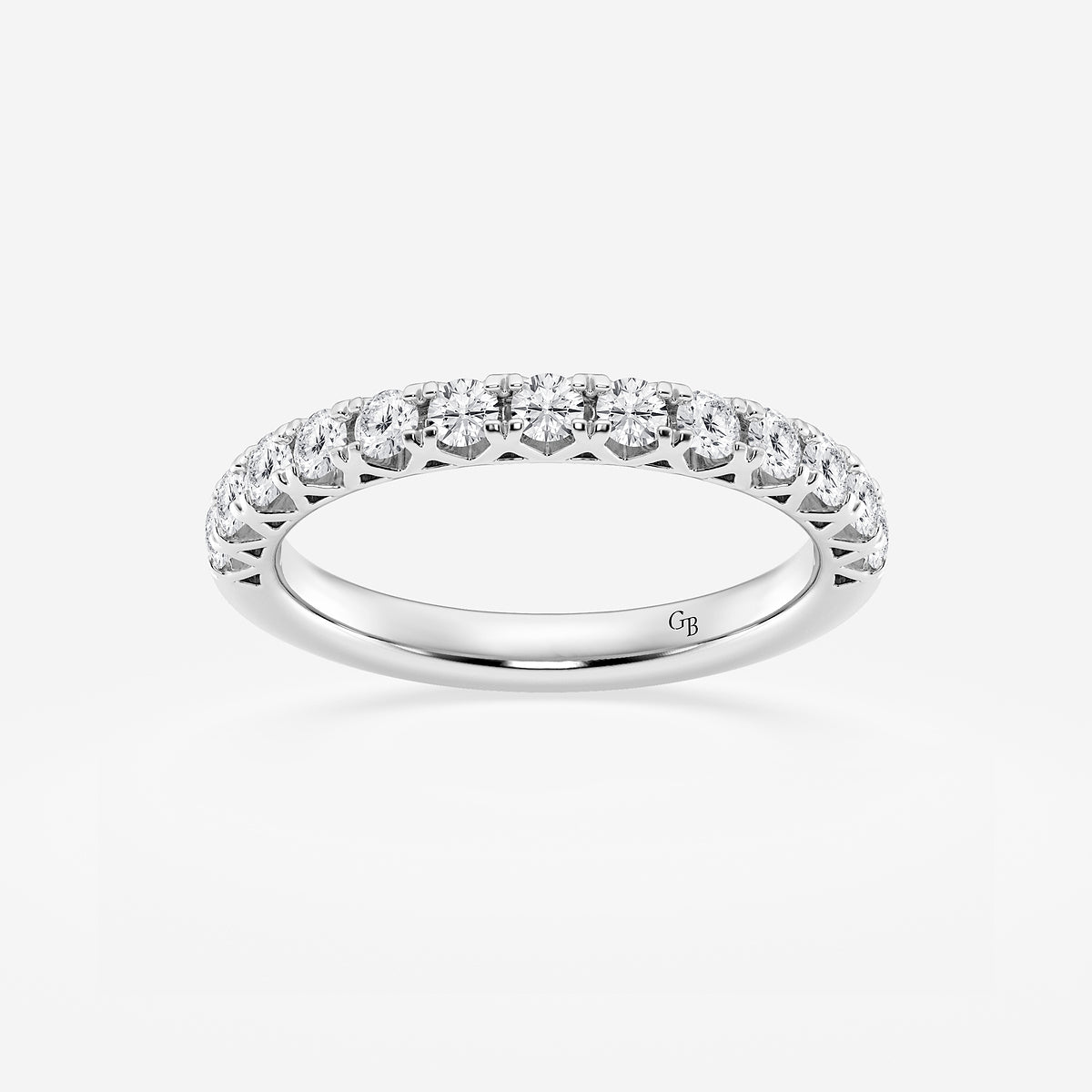 1/2 ctw Round Lab Grown Diamond Prong Set Wedding Band    Platinum, DE, VS1