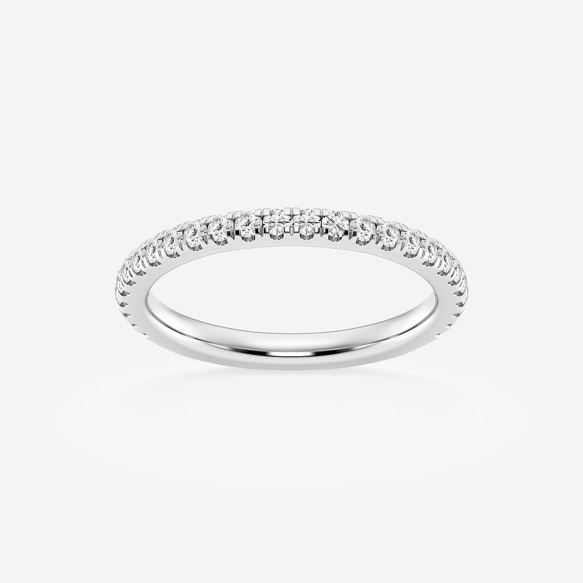Lacey 1/3 ctw Round Lab Grown Diamond Micro Pave Wedding Band    Platinum, DE, VS1